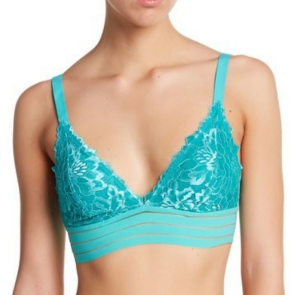 blue lace bralette